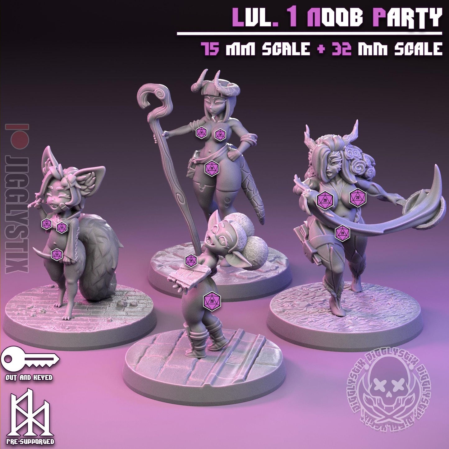 Noob Party Miniature Bundle | Jigglystix
