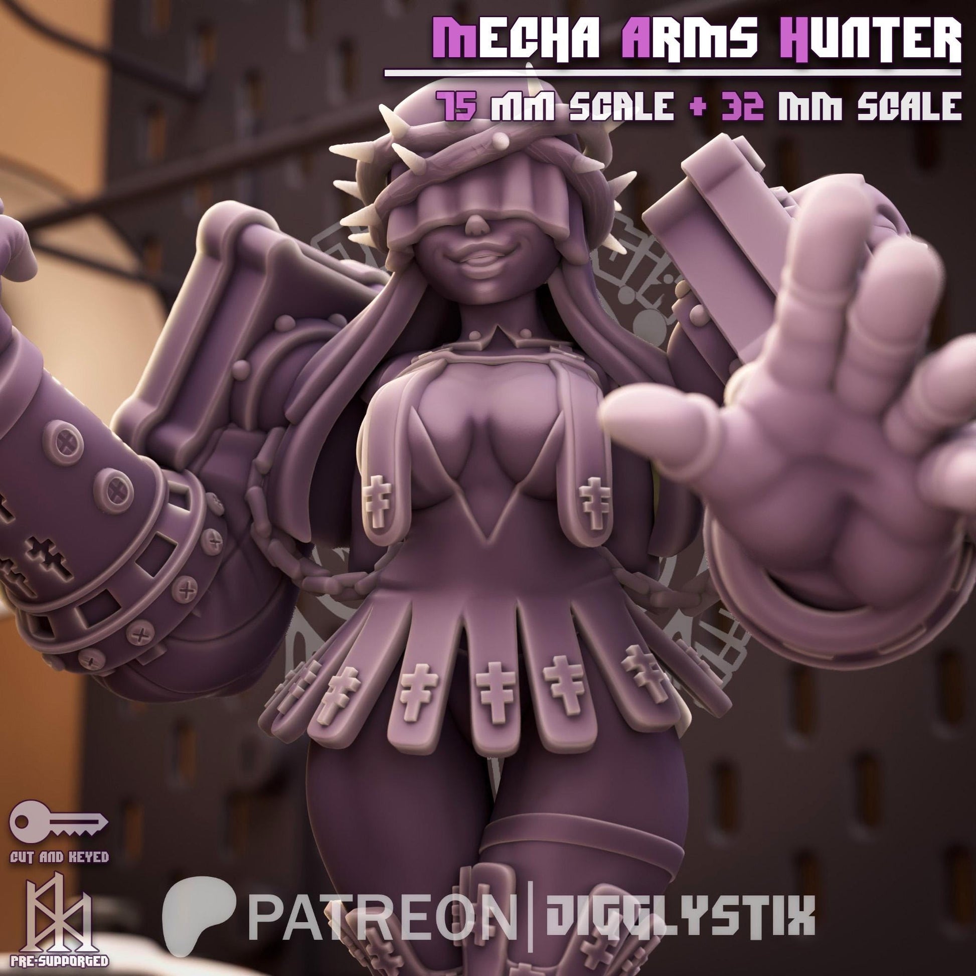 Mecha Arms Vampire Hunter Miniature | Jigglystix