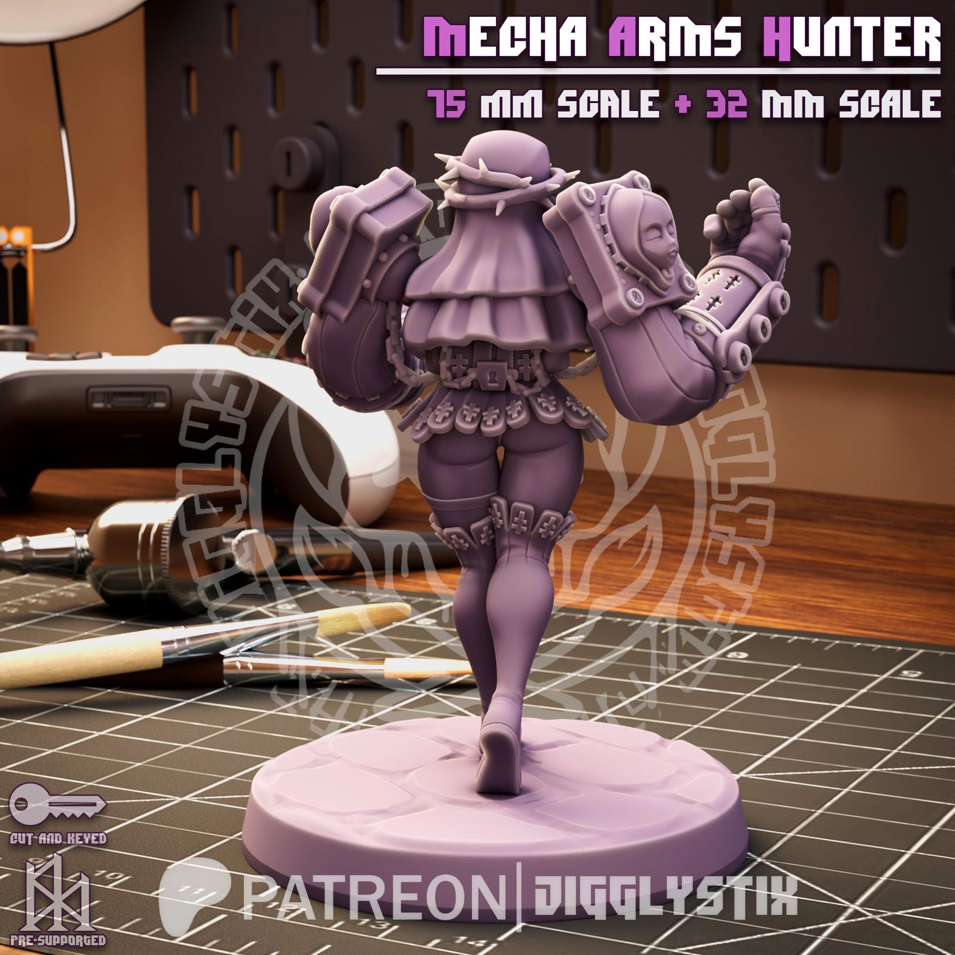 Mecha Arms Vampire Hunter Miniature | Jigglystix