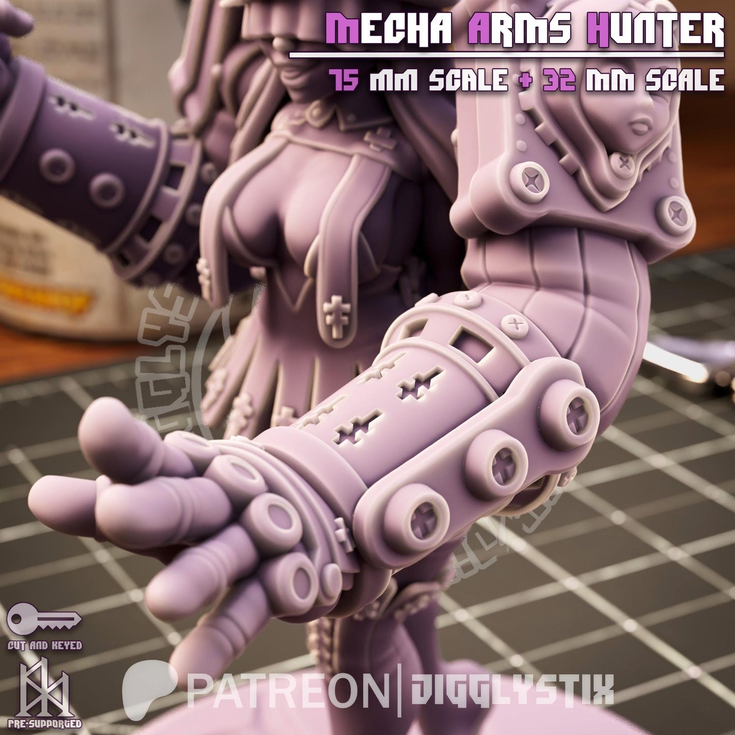 Mecha Arms Vampire Hunter Miniature | Jigglystix