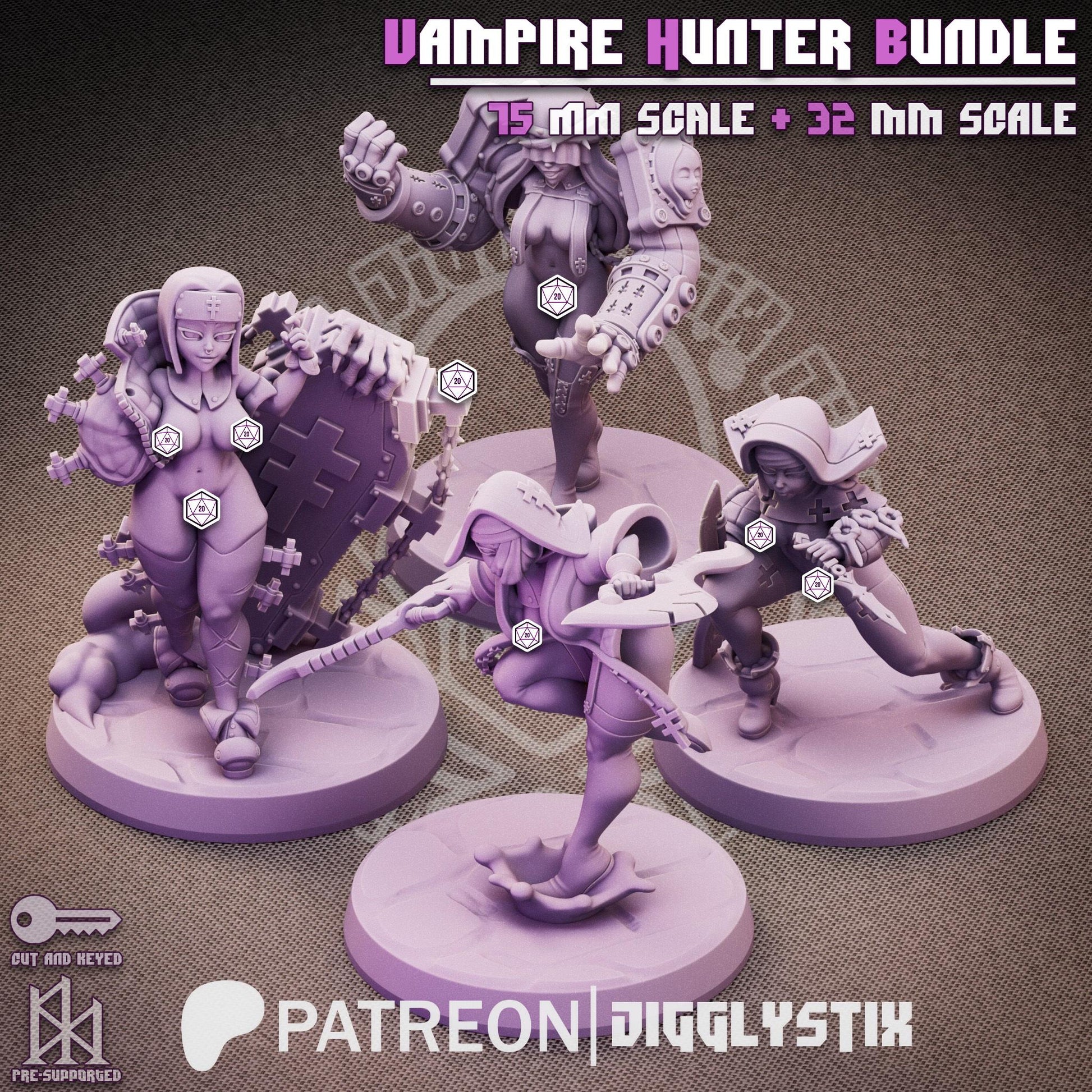 Vampire Hunter Miniature Bundle | Jigglystix