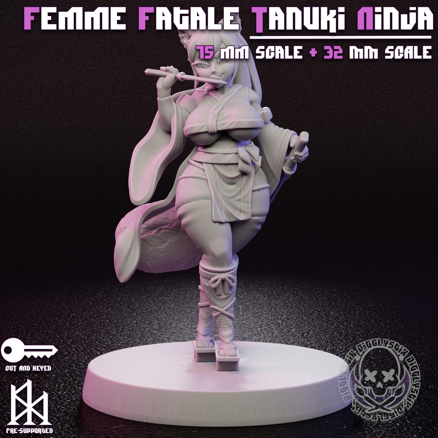 Thicc Tanuki Ninjas Miniature Bundle | Jigglystix