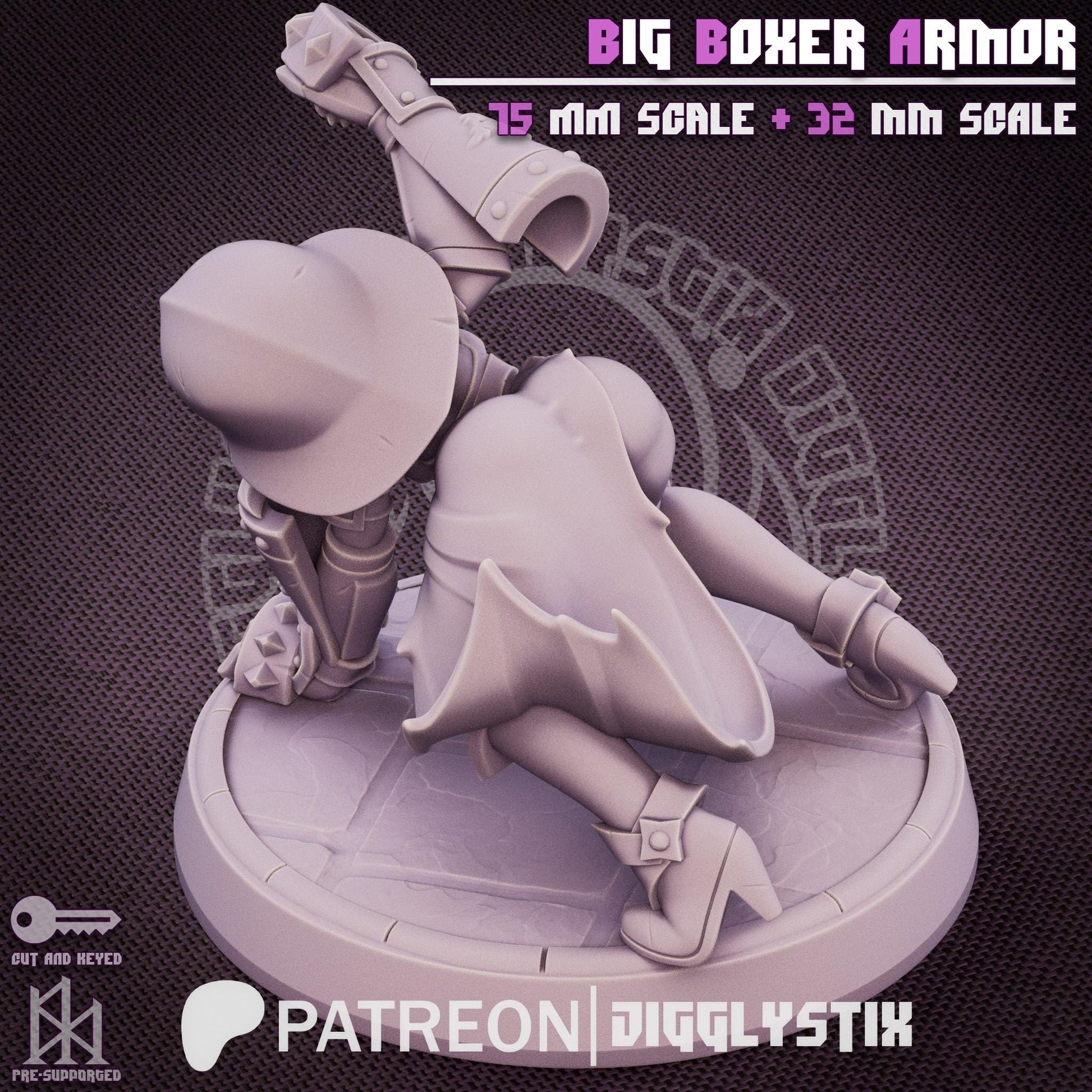 Big Boxer Armor Soldier Miniature | Jigglystix