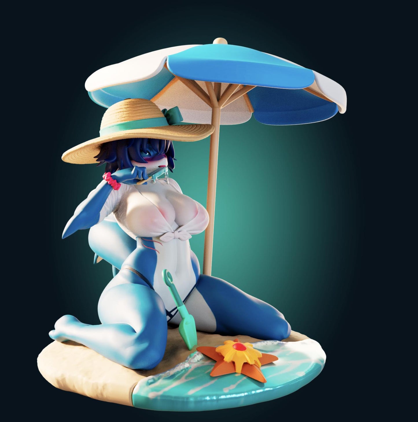 Shark Girl Model Kit | 3D Resin Printed Figurine | Officer Rhu