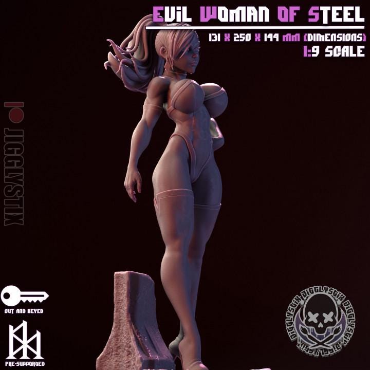 Evil Woman of Steel Miniature | Jigglystix