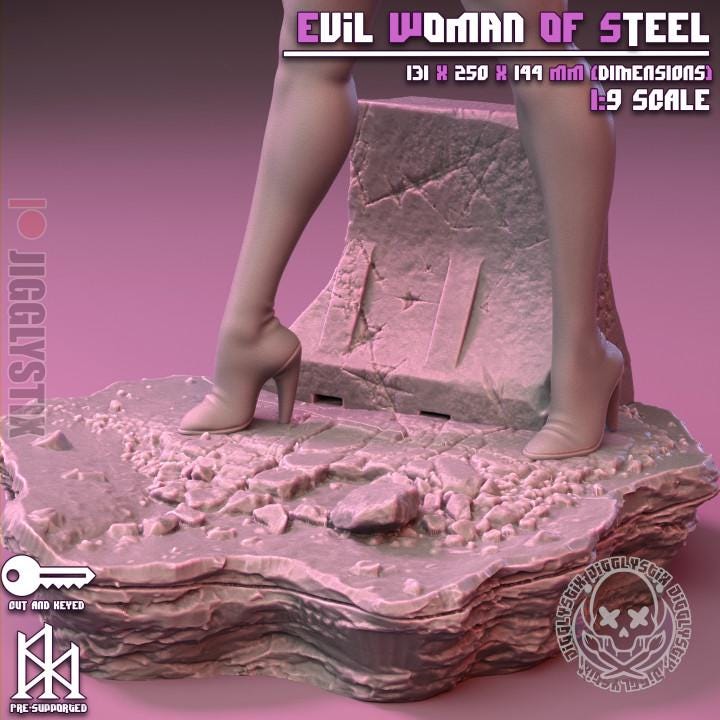 Evil Woman of Steel Miniature | Jigglystix