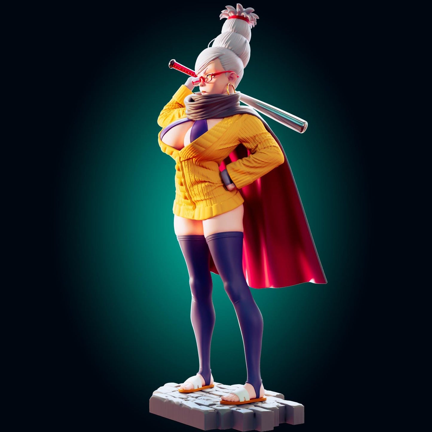 Grandma Pin Up Model Kit | 3D Resin Printed Figurine | Officer Rhu