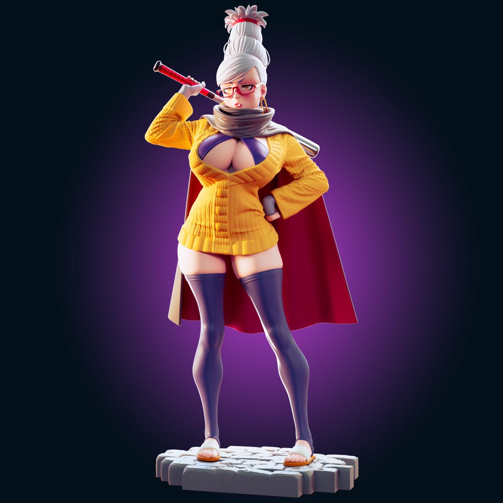 Grandma Pin Up Model Kit | 3D Resin Printed Figurine | Officer Rhu