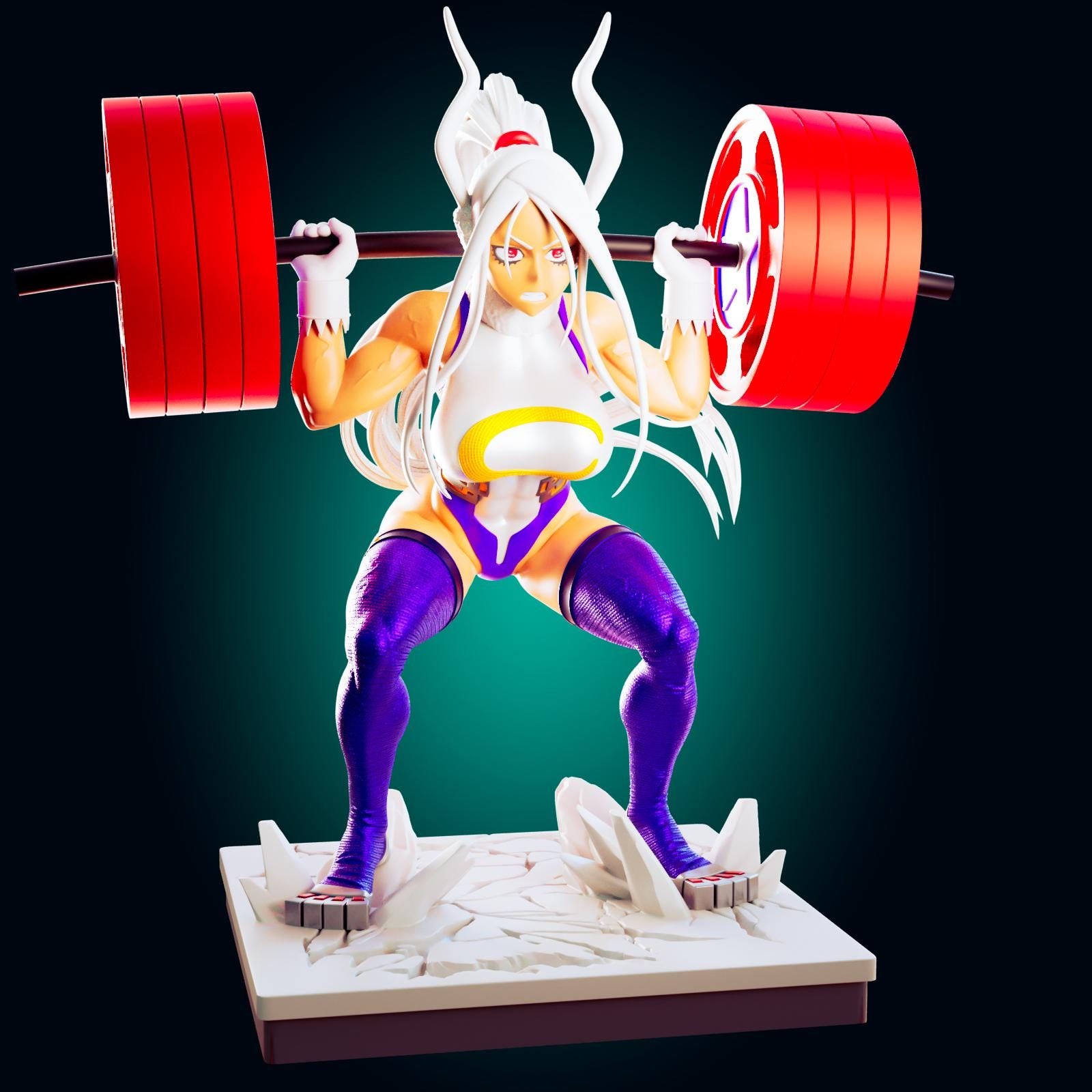 Bunny Fitness Girl Model Kit | 3D Resin Printed Figurine