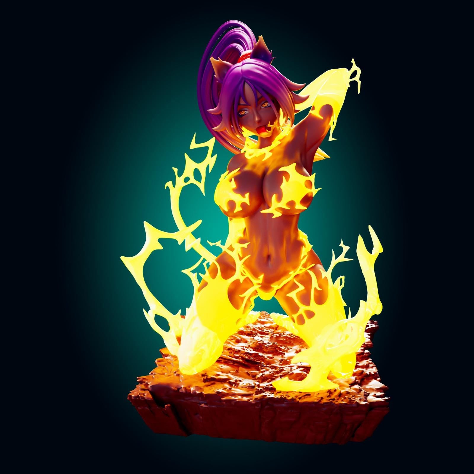 Lightning Cat Girl Model Kit | 3D Resin Printed Figurine | Officer Rhu