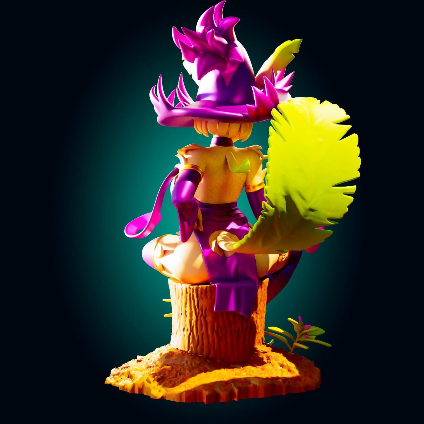 Leaf Fox Girl Model Kit | 3D Resin Printed Figurine | Officer Rhu
