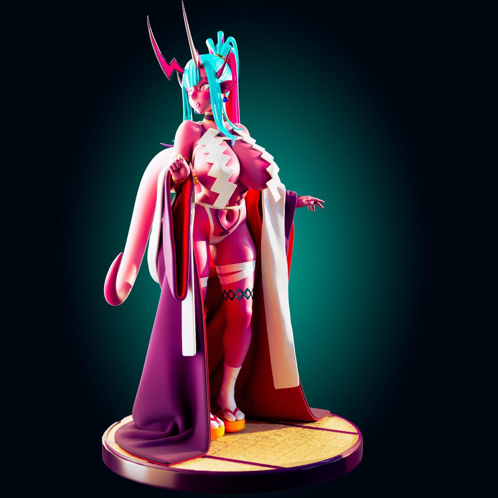 Spirit Maiden Pin Up Model Kit | 3D Resin Printed Figurine | Officer Rhu