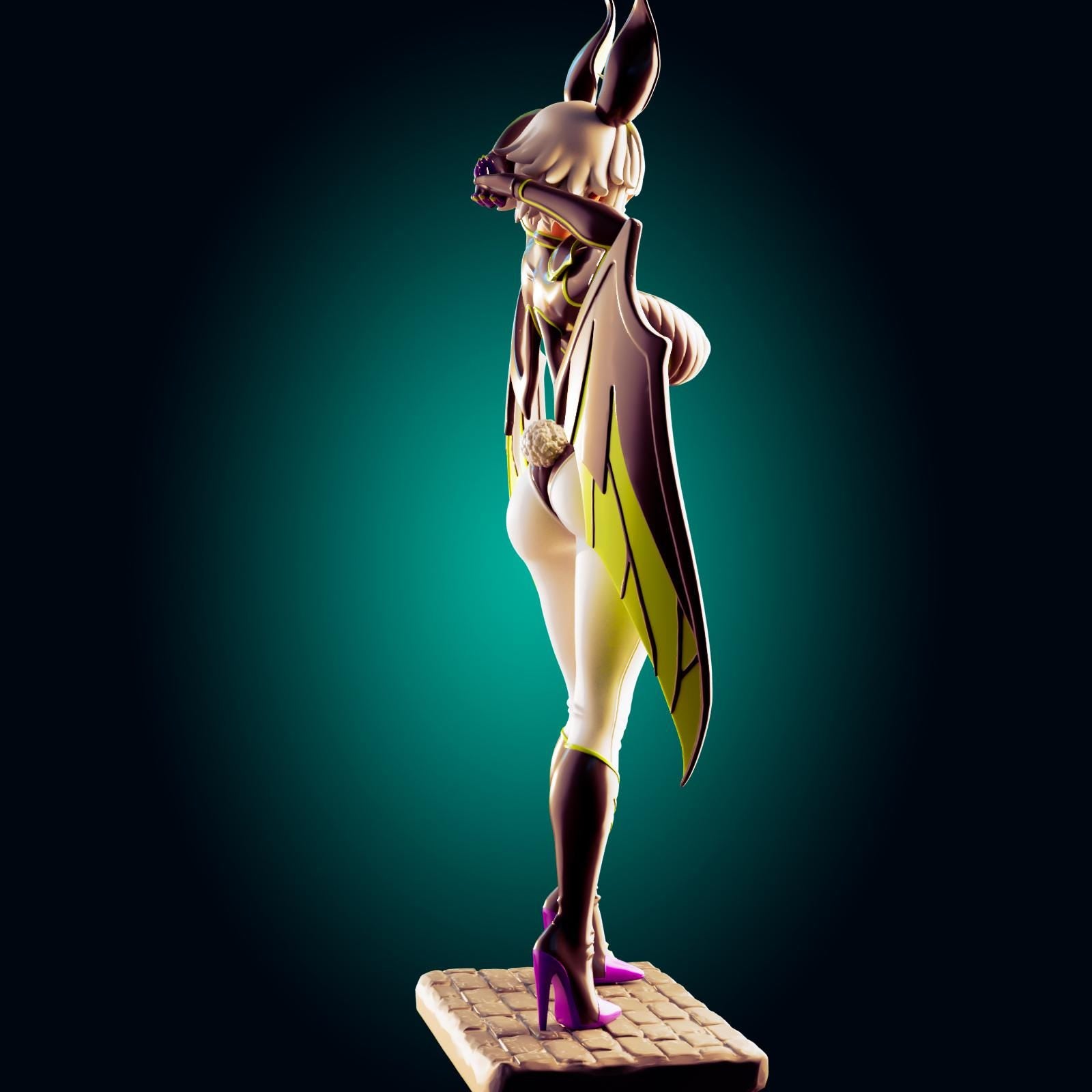 Demon Bat Girl Pin Up Model Kit | 3D Resin Printed Figurine | Officer Rhu