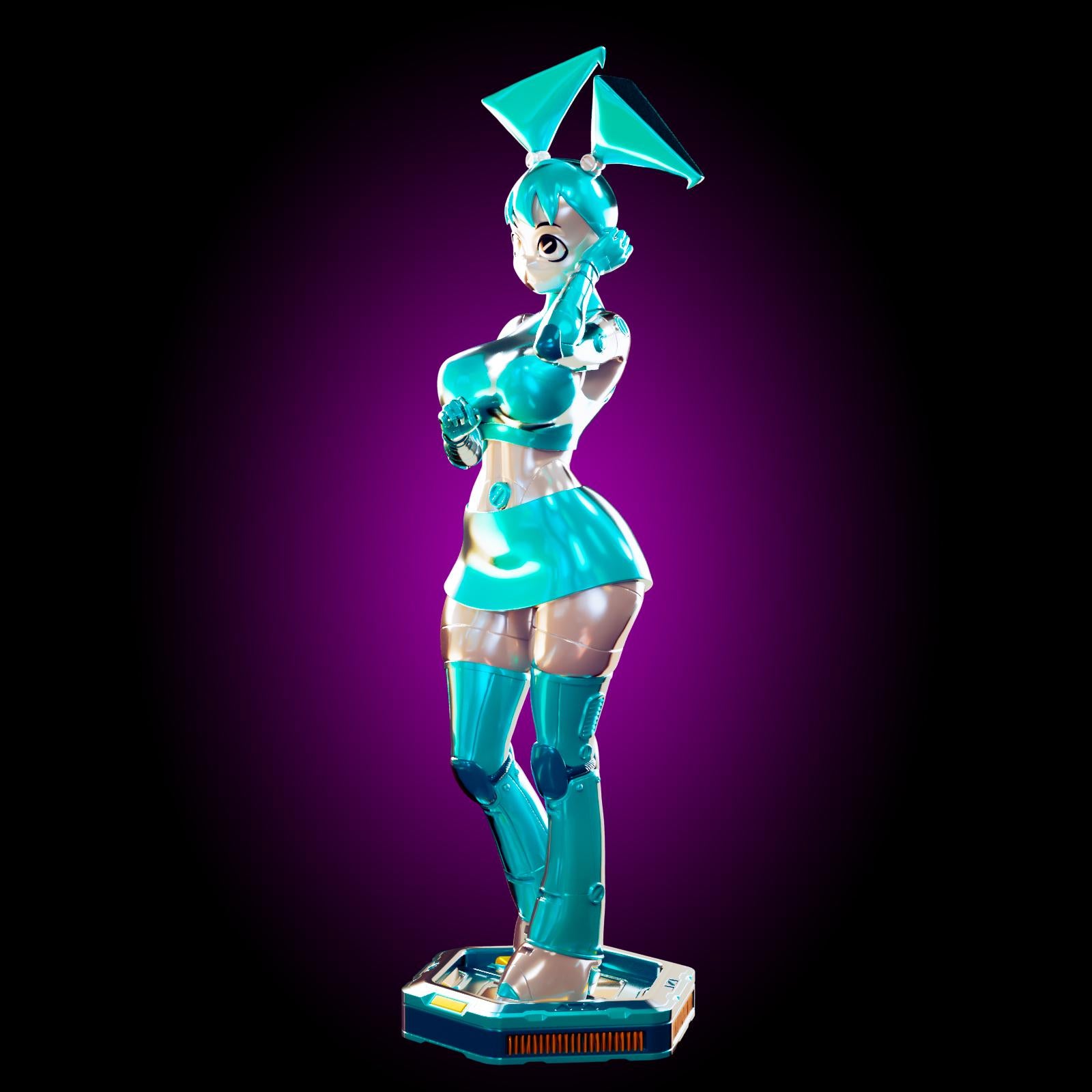 Robot Girl Pin Up Model Kit | 3D Resin Printed Figurine | Officer Rhu