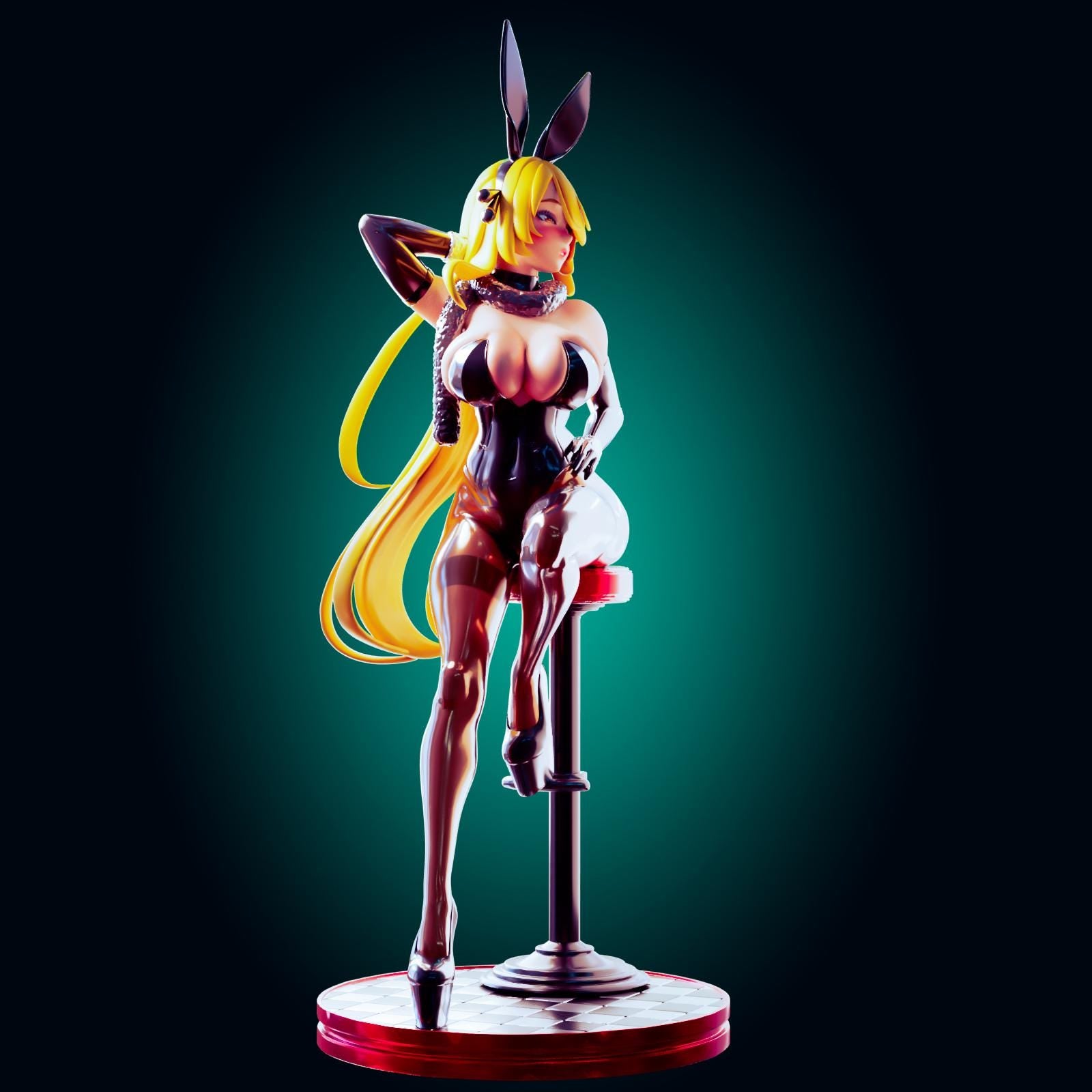 Bunny Suit Pin Up Model Kit | 3D Resin Printed Figurine | Officer Rhu