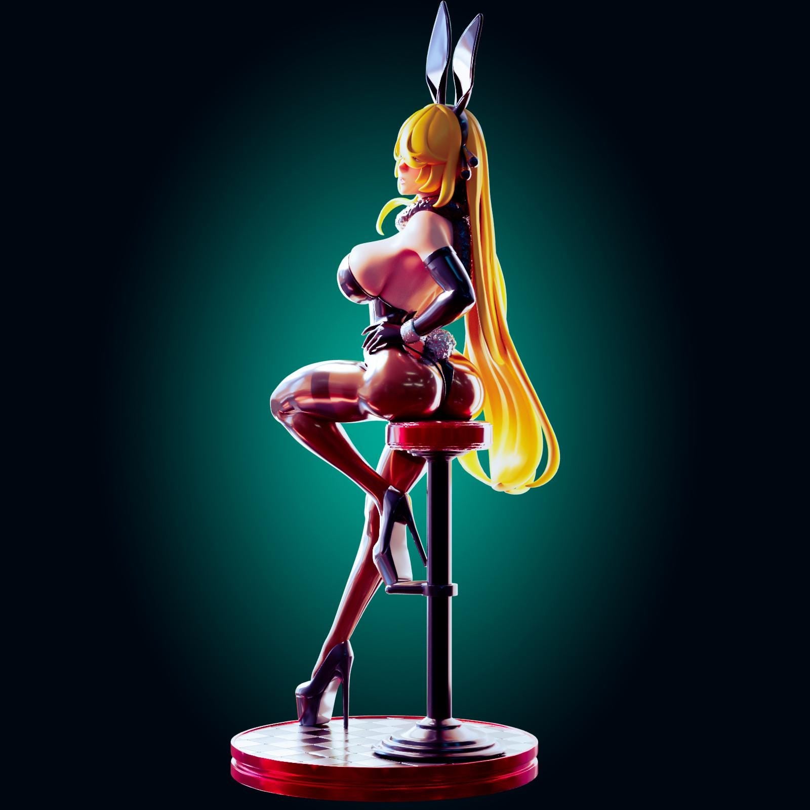 Bunny Suit Pin Up Model Kit | 3D Resin Printed Figurine | Officer Rhu