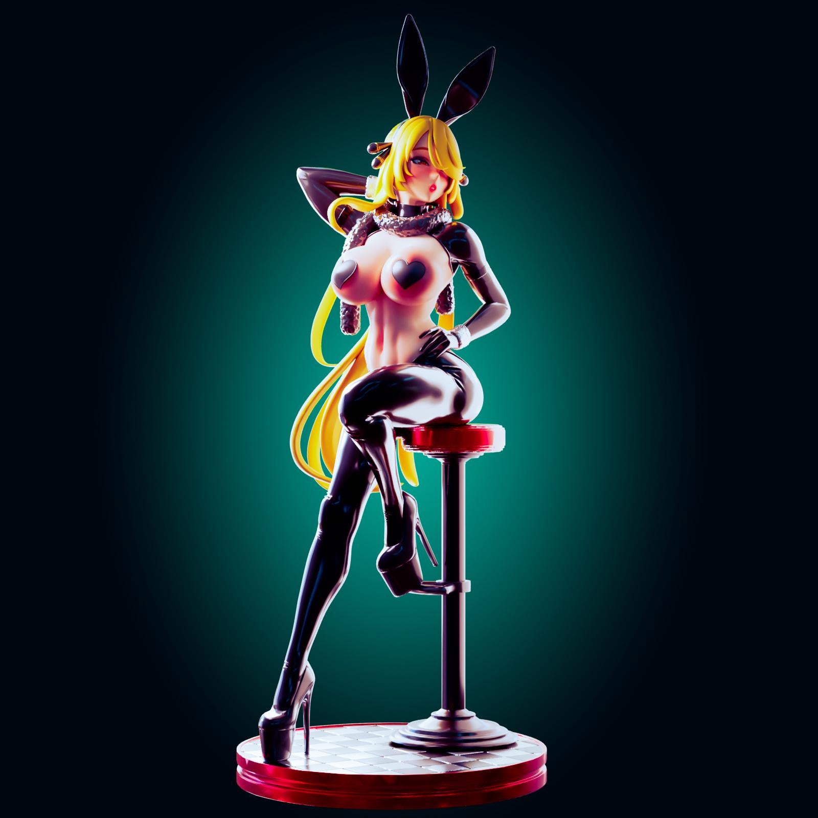 Bunny Suit Pin Up Model Kit | 3D Resin Printed Figurine | Officer Rhu