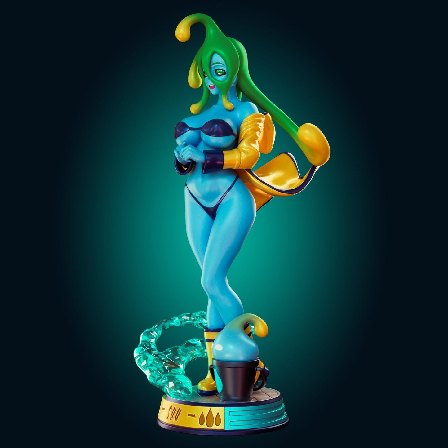 Slime Girl Model Kit | 3D Resin Printed Figurine | Officer Rhu