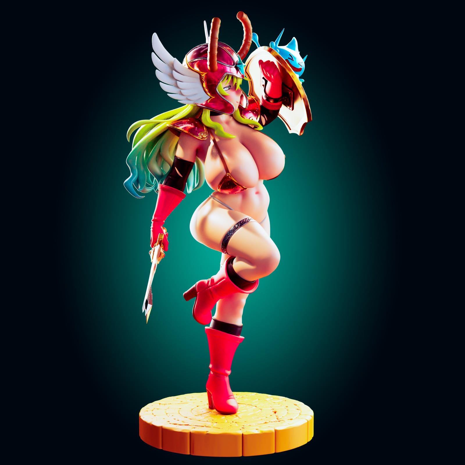 Aztec Warrior Girl Pin Up Model Kit | 3D Resin Printed Figurine | Officer Rhu