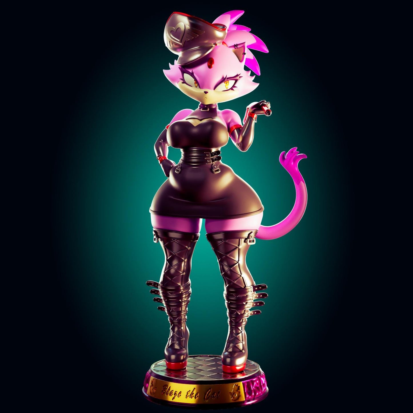 Goth Cat Model Kit | 3D Resin Printed Figurine | Officer Rhu