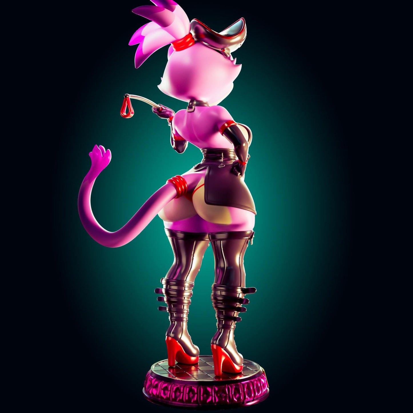 Goth Cat Model Kit | 3D Resin Printed Figurine | Officer Rhu