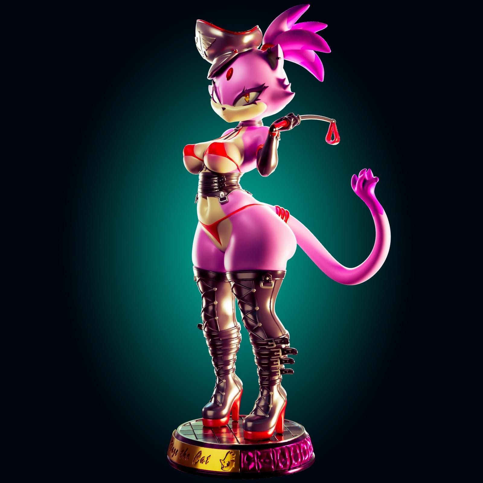 Goth Cat Model Kit | 3D Resin Printed Figurine | Officer Rhu