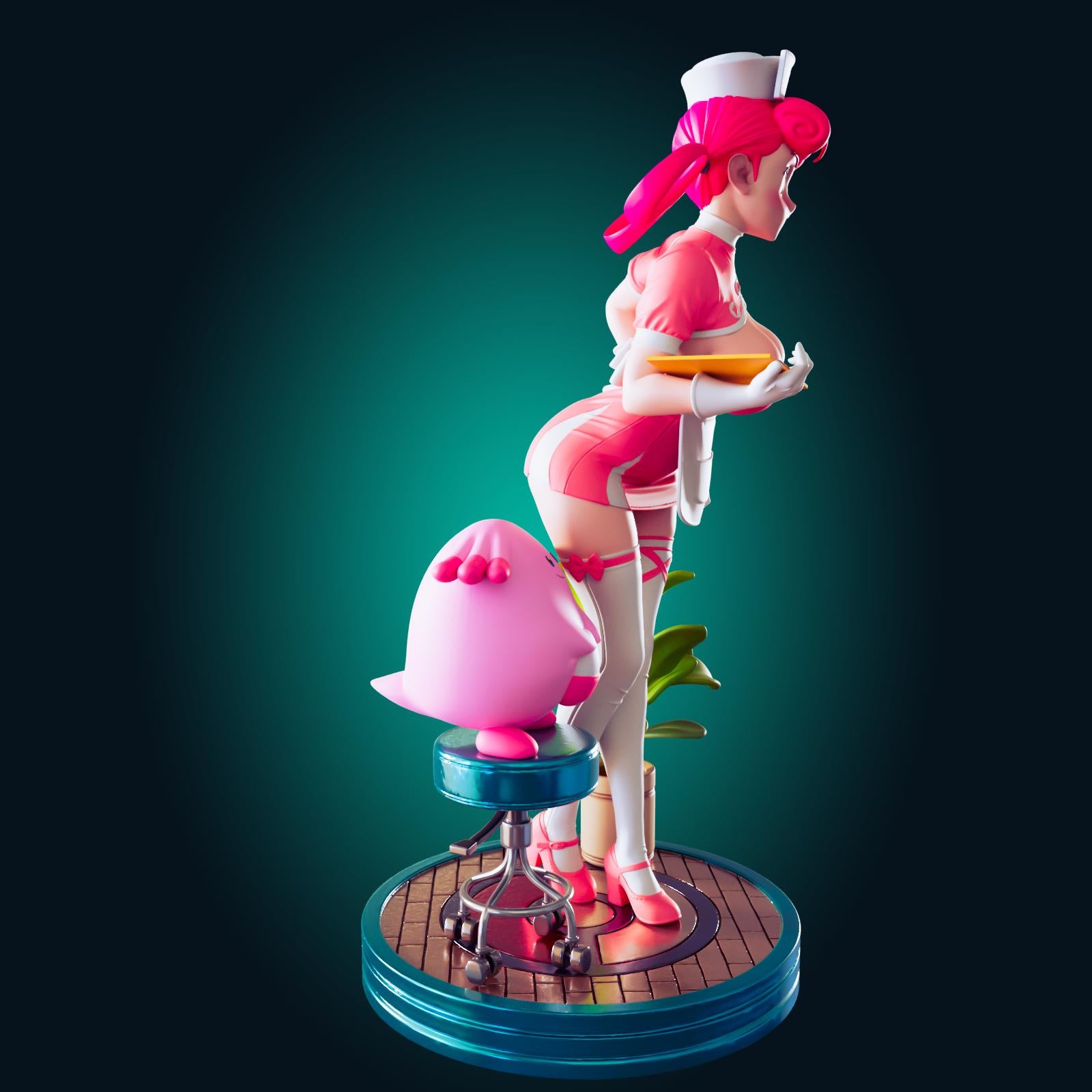 Nurse Pin Up Model Kit | 3D Resin Printed Figurine | Officer Rhu