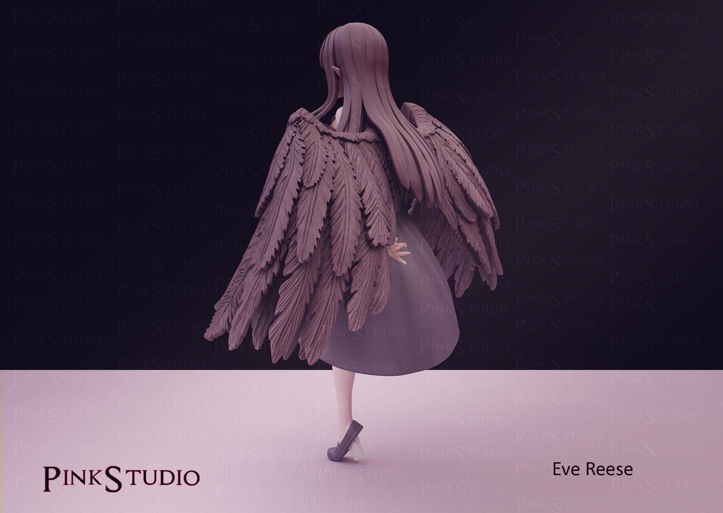 Demon Girl Model Kit | 3D Resin Printed Figurine | Pink Studio