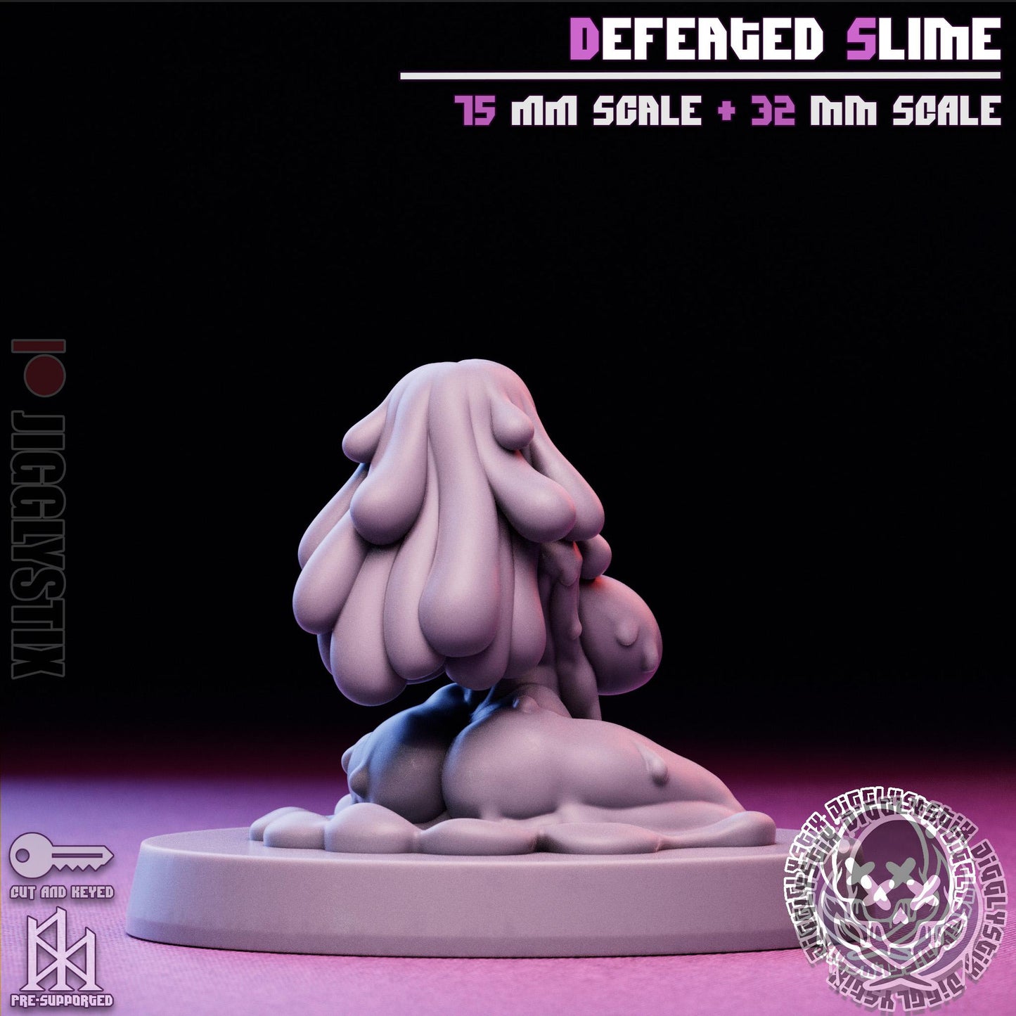 Defeated Slime Girl Miniature | Jigglystix