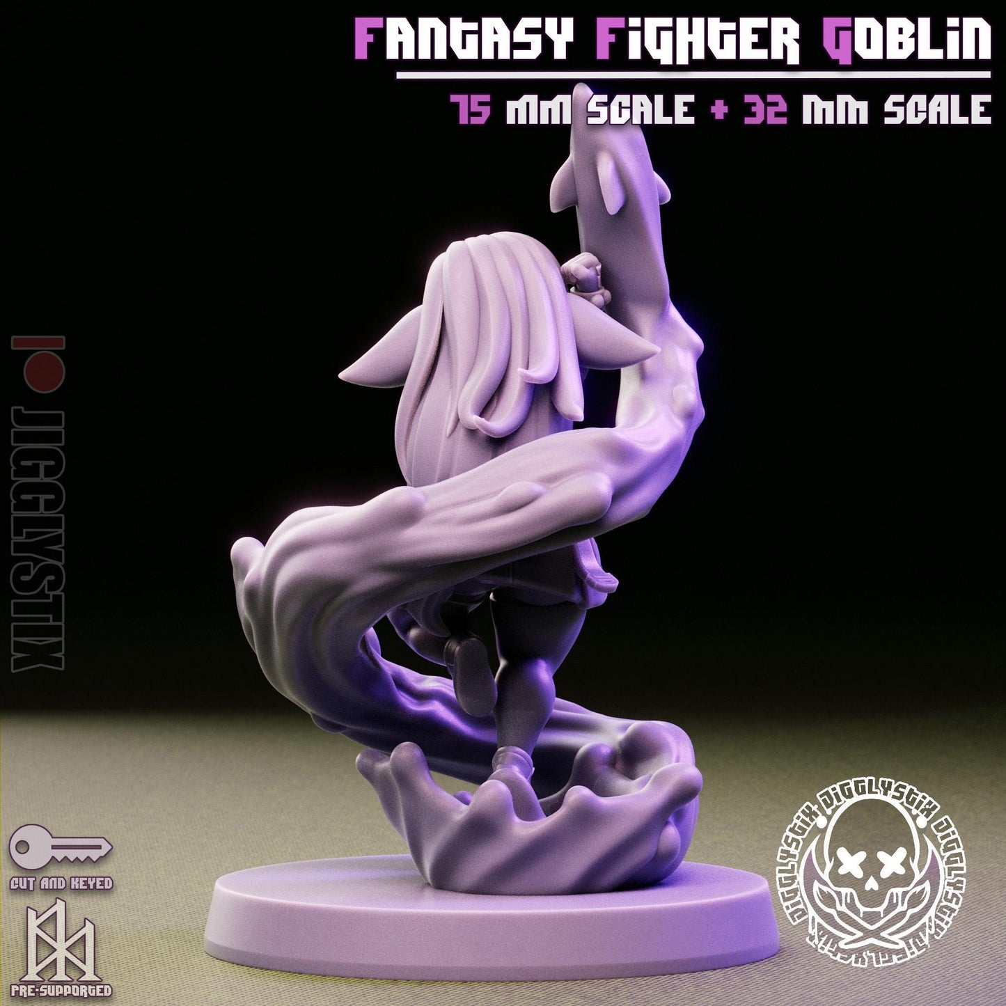 Fantasy Fighter Goblin Miniature | Jigglystix