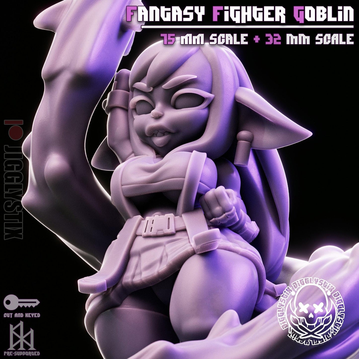 Fantasy Fighter Goblin Miniature | Jigglystix