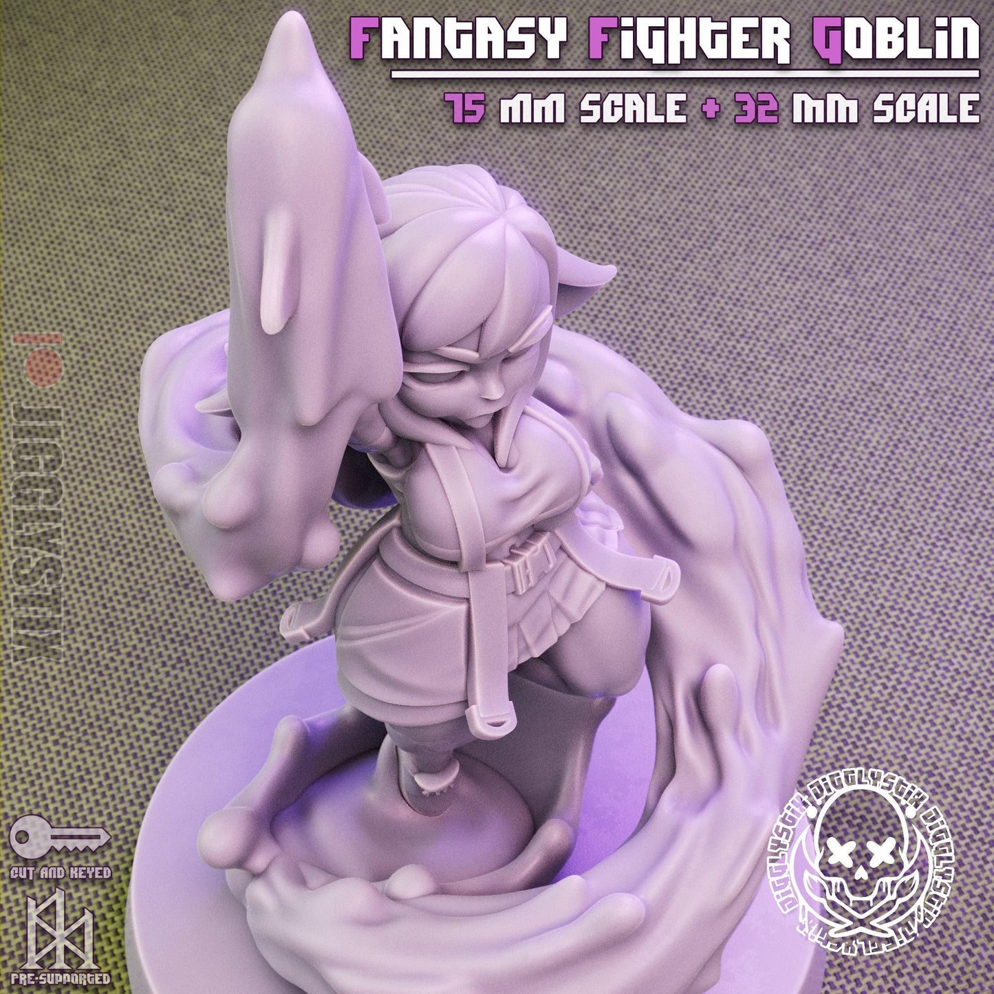 Fantasy Fighter Goblin Miniature | Jigglystix