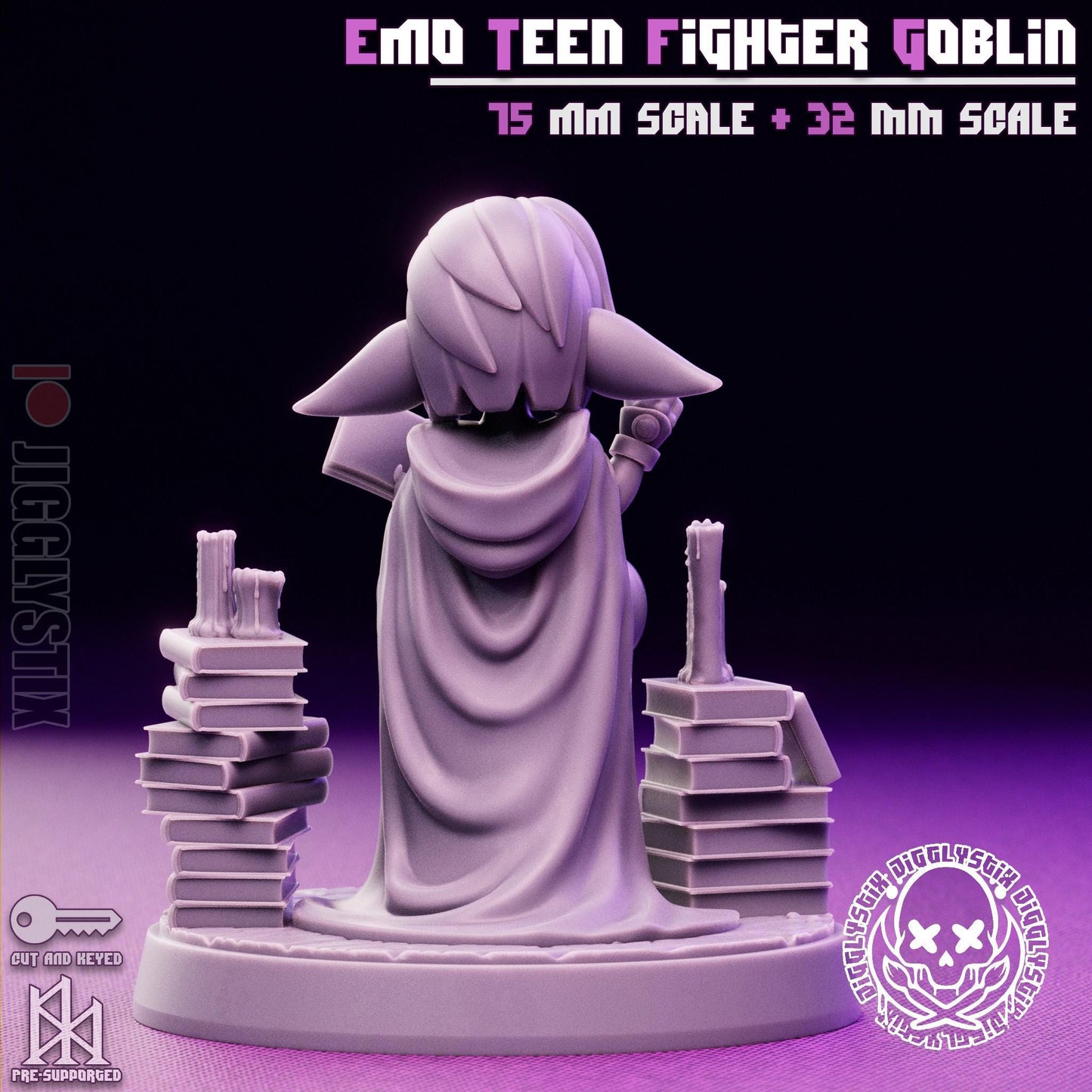 Emo Fighter Goblin Miniature | Jigglystix