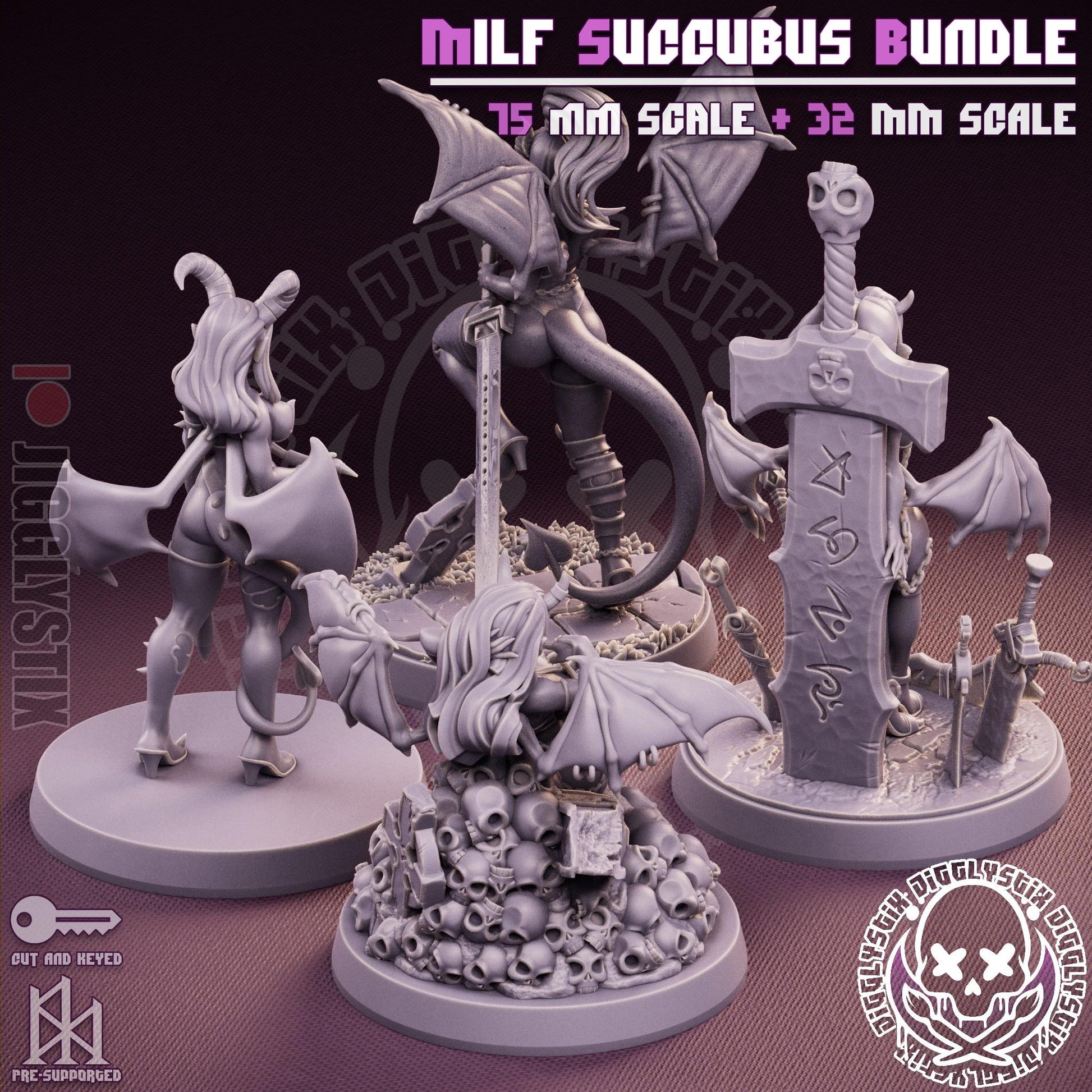 Milf Succubus Miniature Bundle | Jigglystix