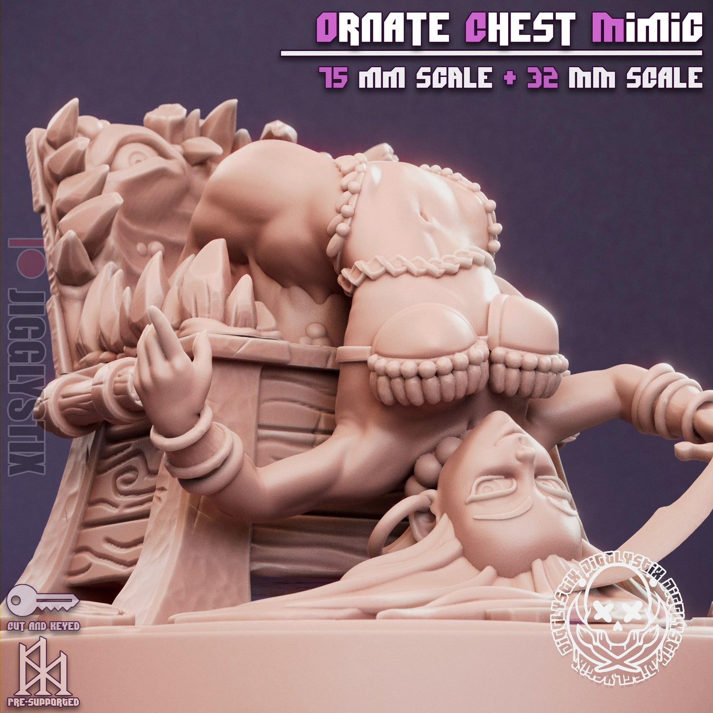 Ornate Chest Mimic Miniature | Jigglystix