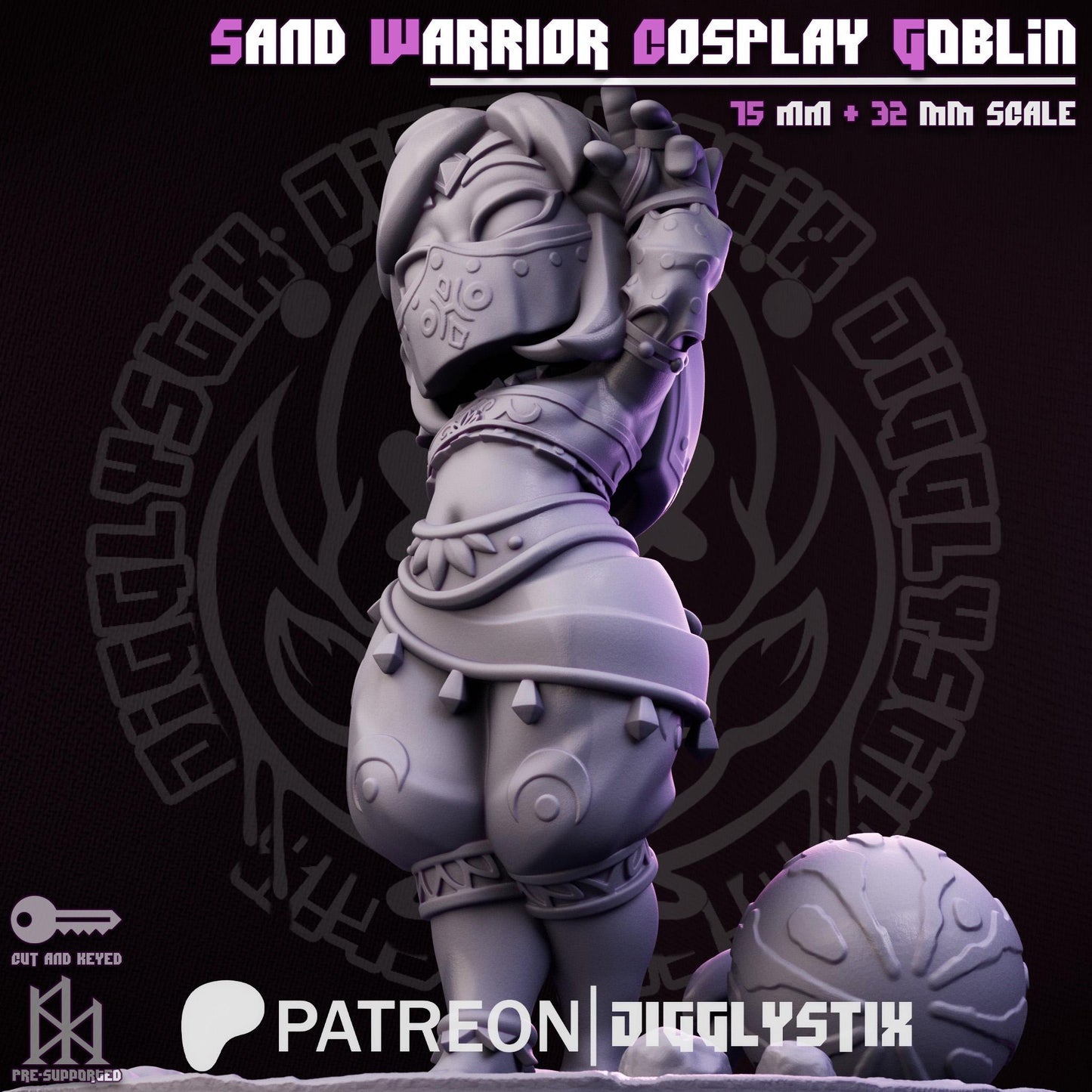 Sand Warrior Goblin | Figurine | Jigglystix