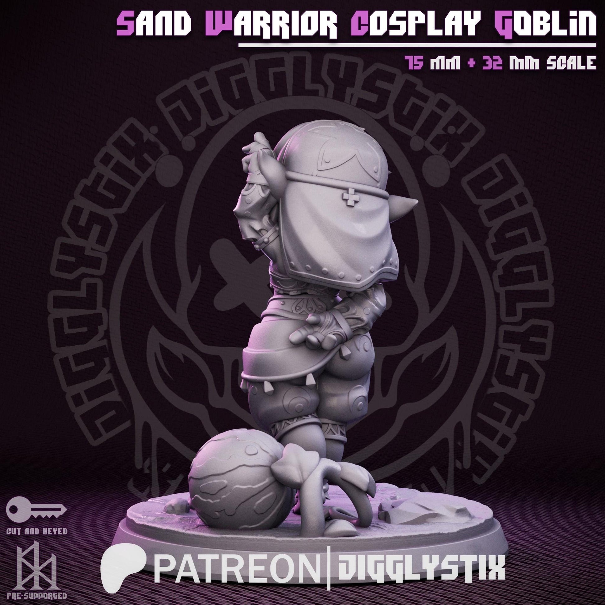 Sand Warrior Goblin | Figurine | Jigglystix