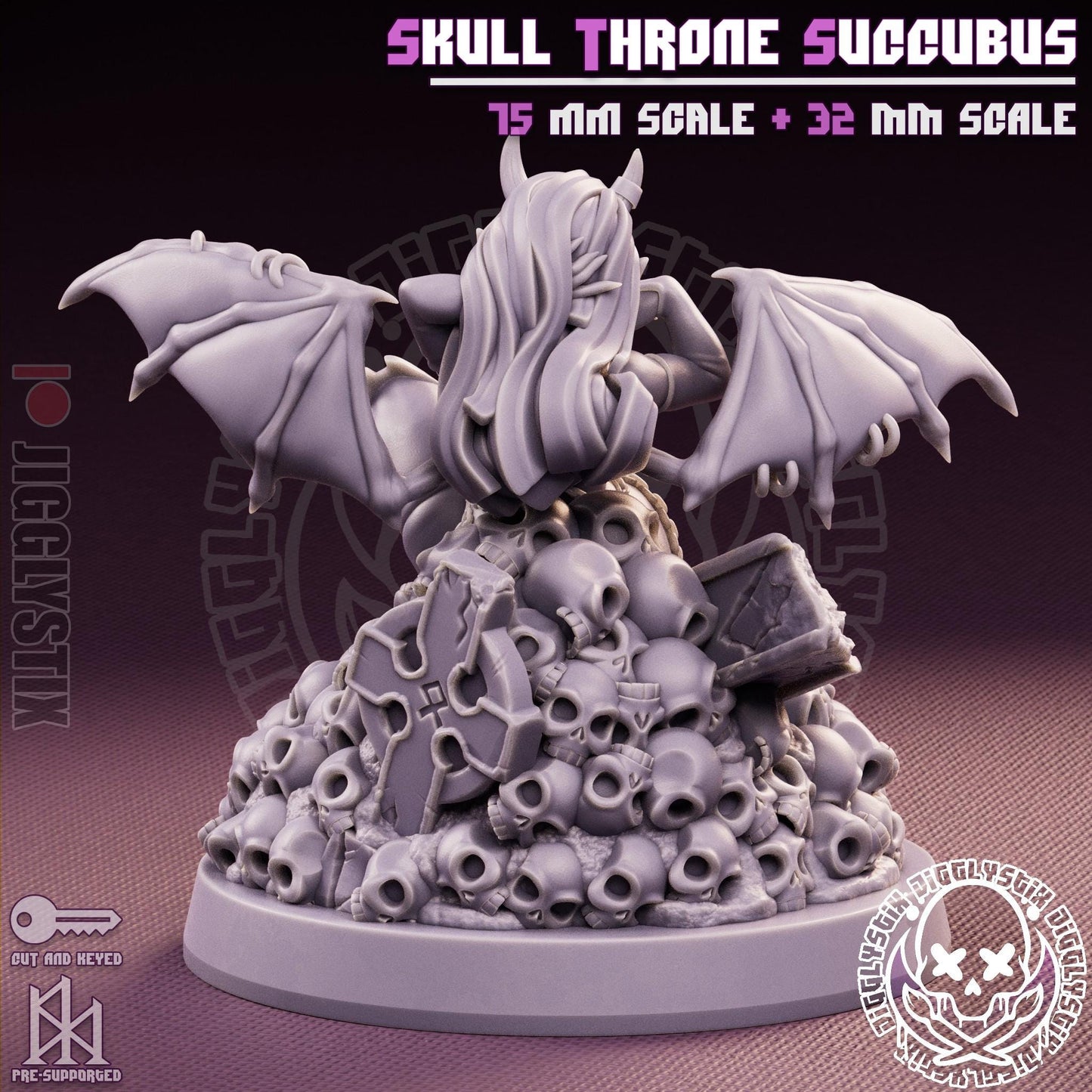 Skull Throne Succubus Miniature | Jigglystix