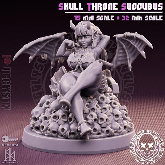 Skull Throne Succubus Miniature | Jigglystix