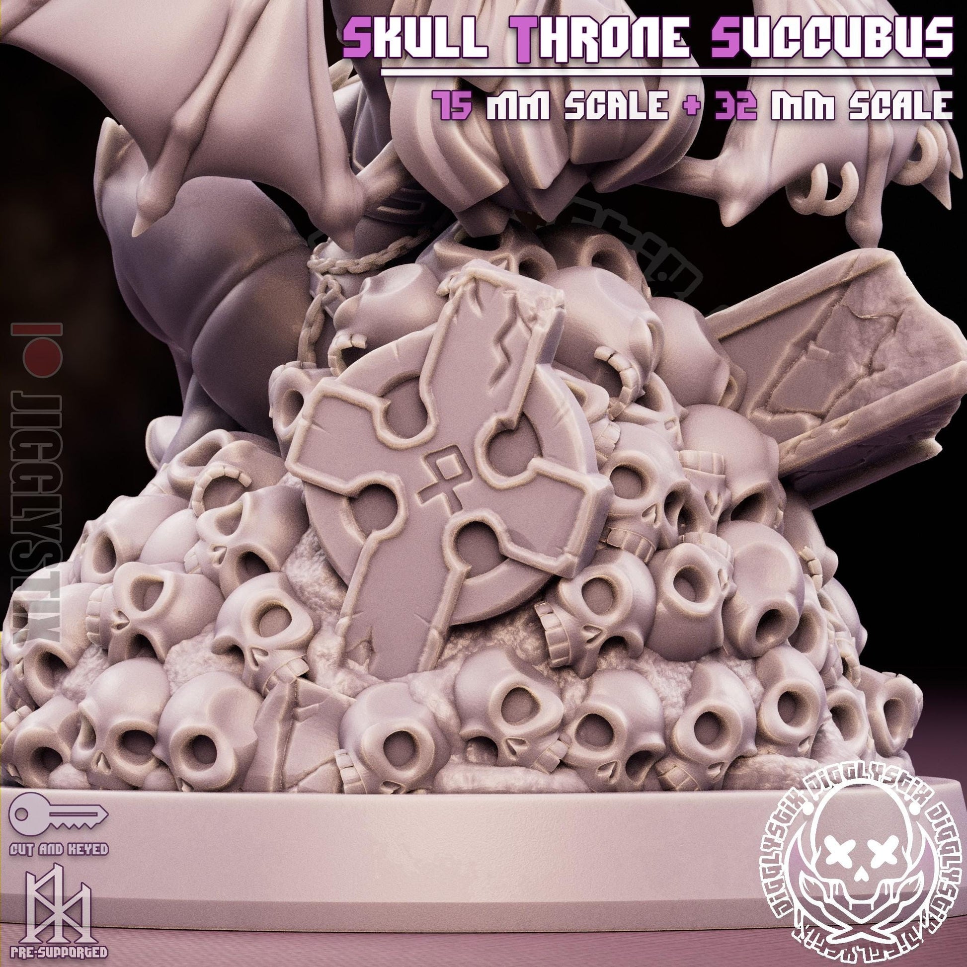Skull Throne Succubus Miniature | Jigglystix