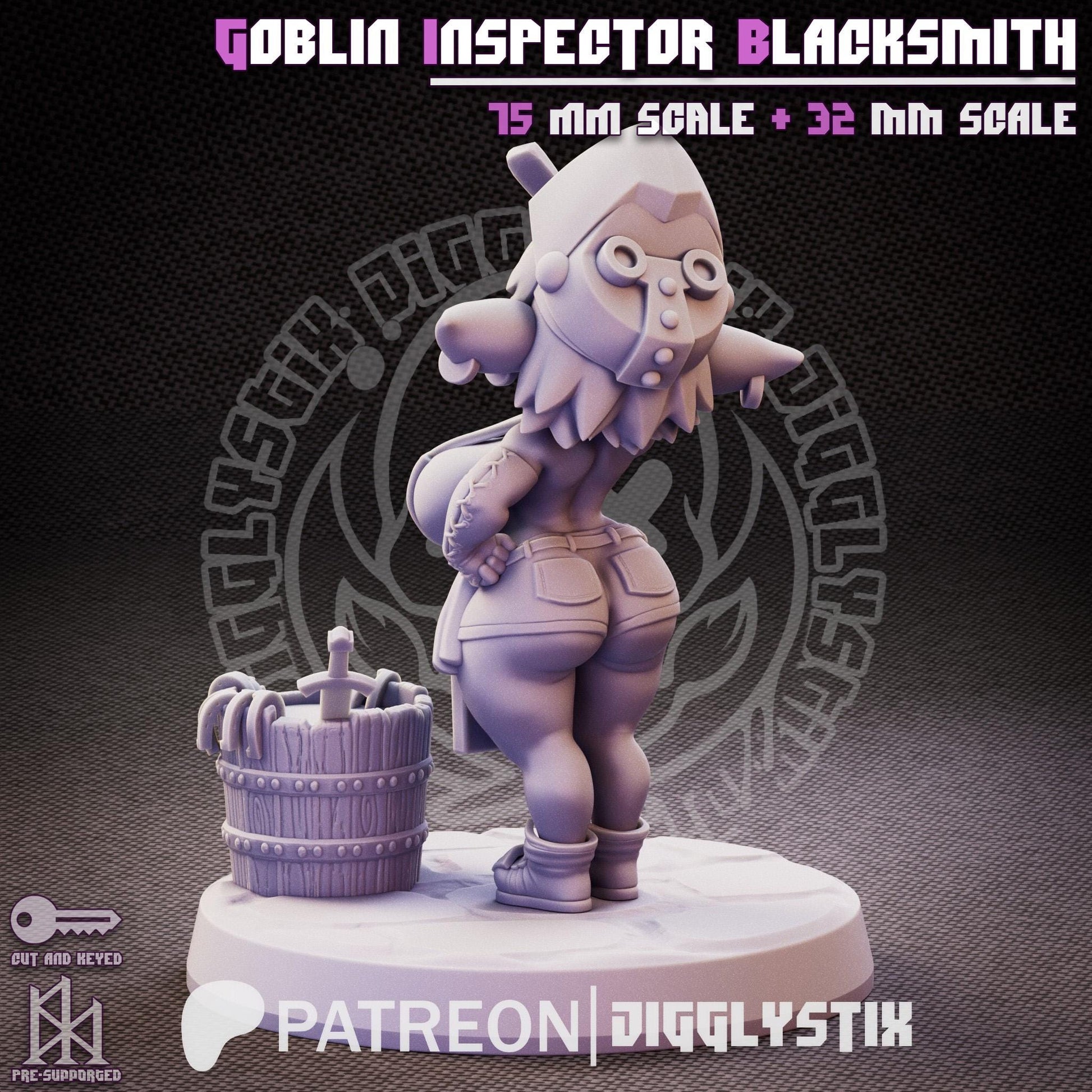 Goblin Inspector Blacksmith Miniature | Jigglystix