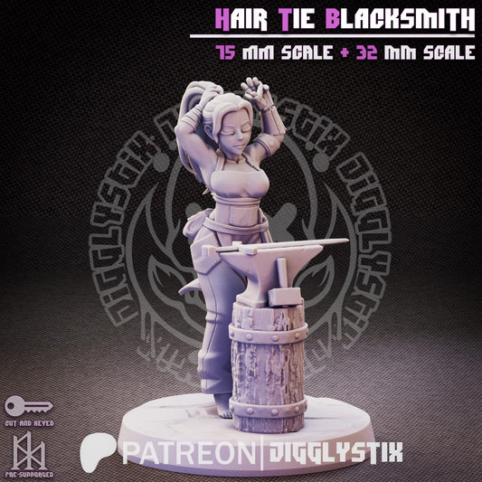 Hair Tie Blacksmith Pin Up Miniature | Jigglystix
