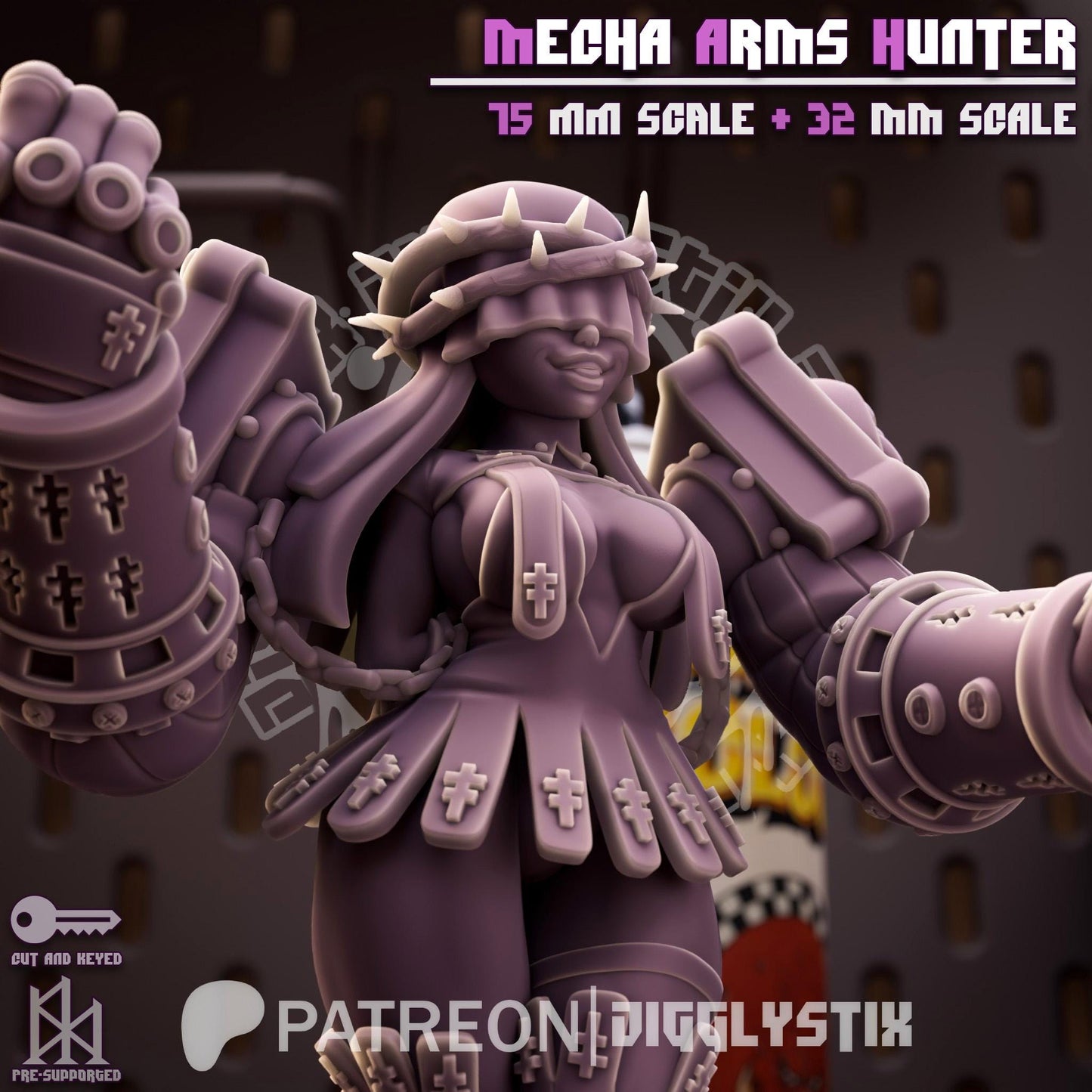 Mecha Arms Vampire Hunter Miniature | Jigglystix