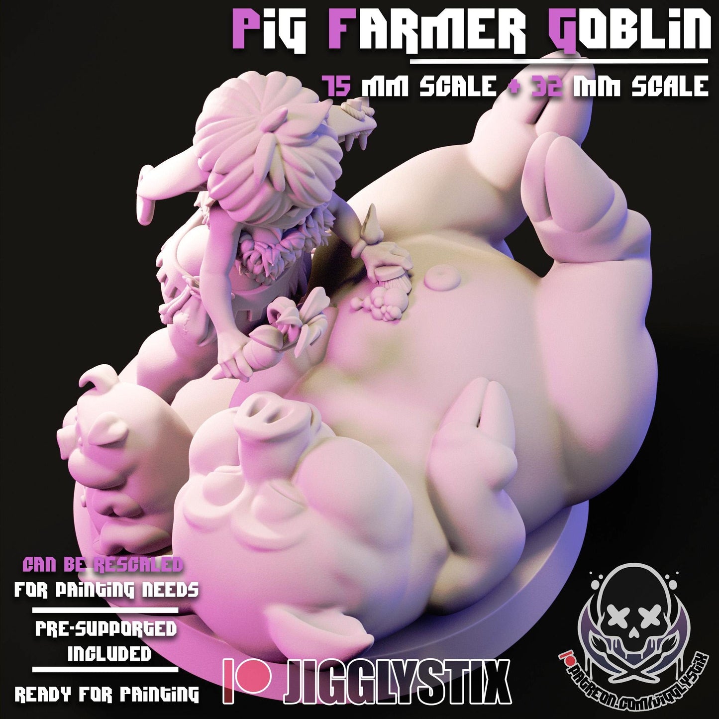 Pig Farmer Goblin Miniature | Jigglystix