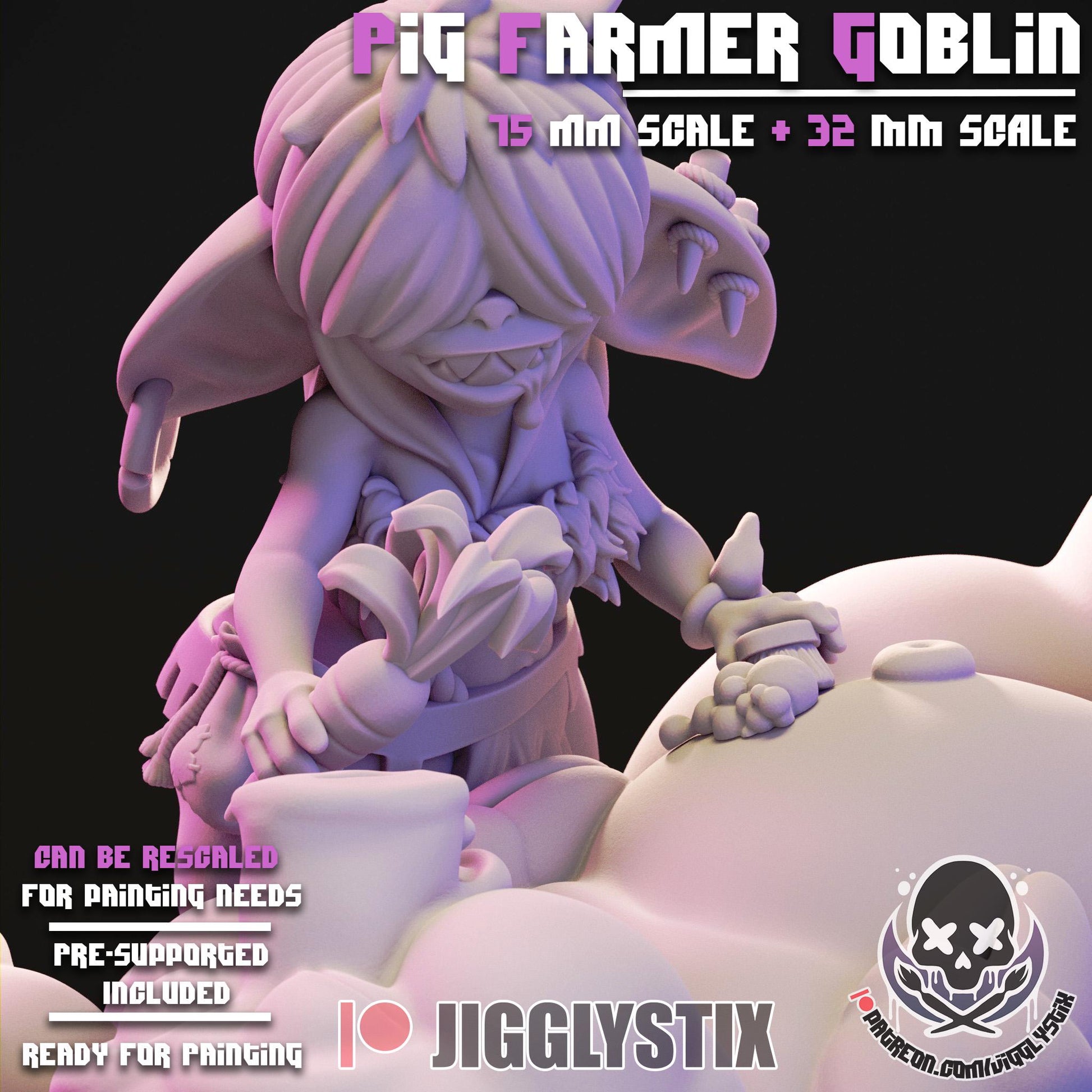 Pig Farmer Goblin Miniature | Jigglystix
