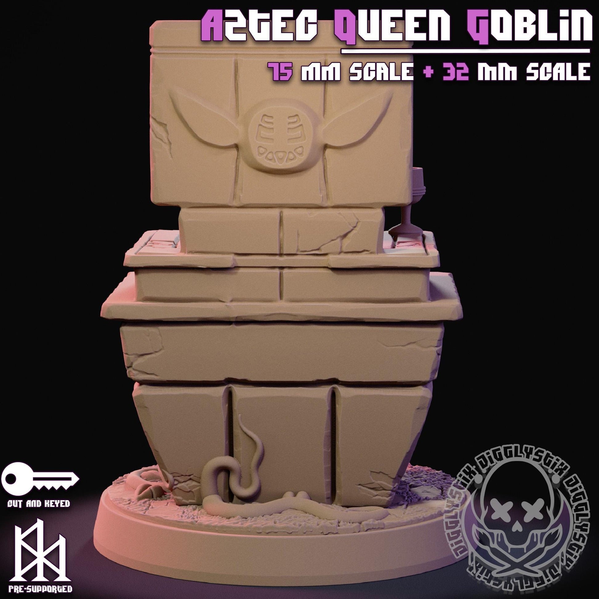Aztec Queen Goblin Girl Miniature | Jigglystix