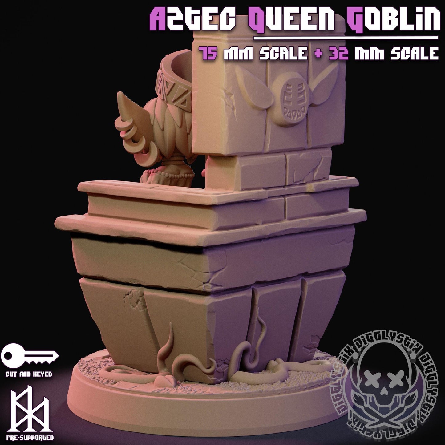 Aztec Queen Goblin Girl Miniature | Jigglystix