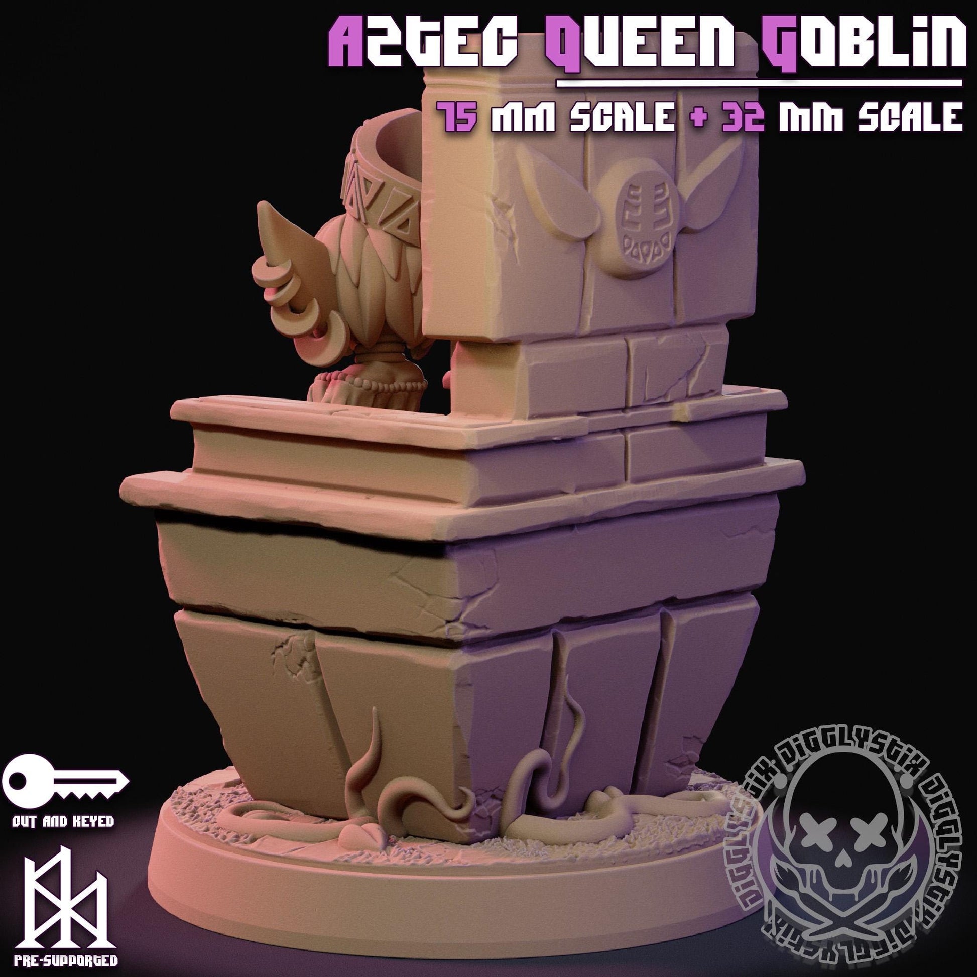 Aztec Queen Goblin Girl Miniature | Jigglystix