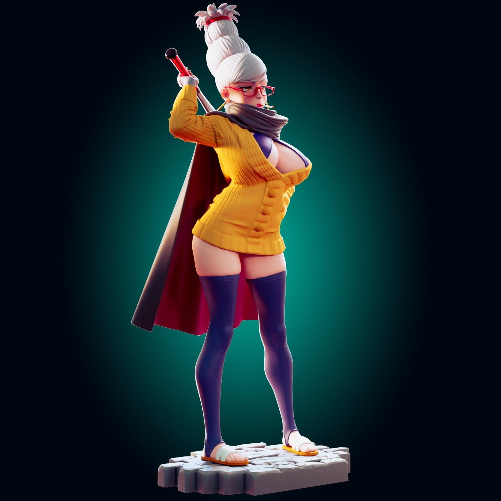 Grandma Pin Up Model Kit | 3D Resin Printed Figurine | Officer Rhu