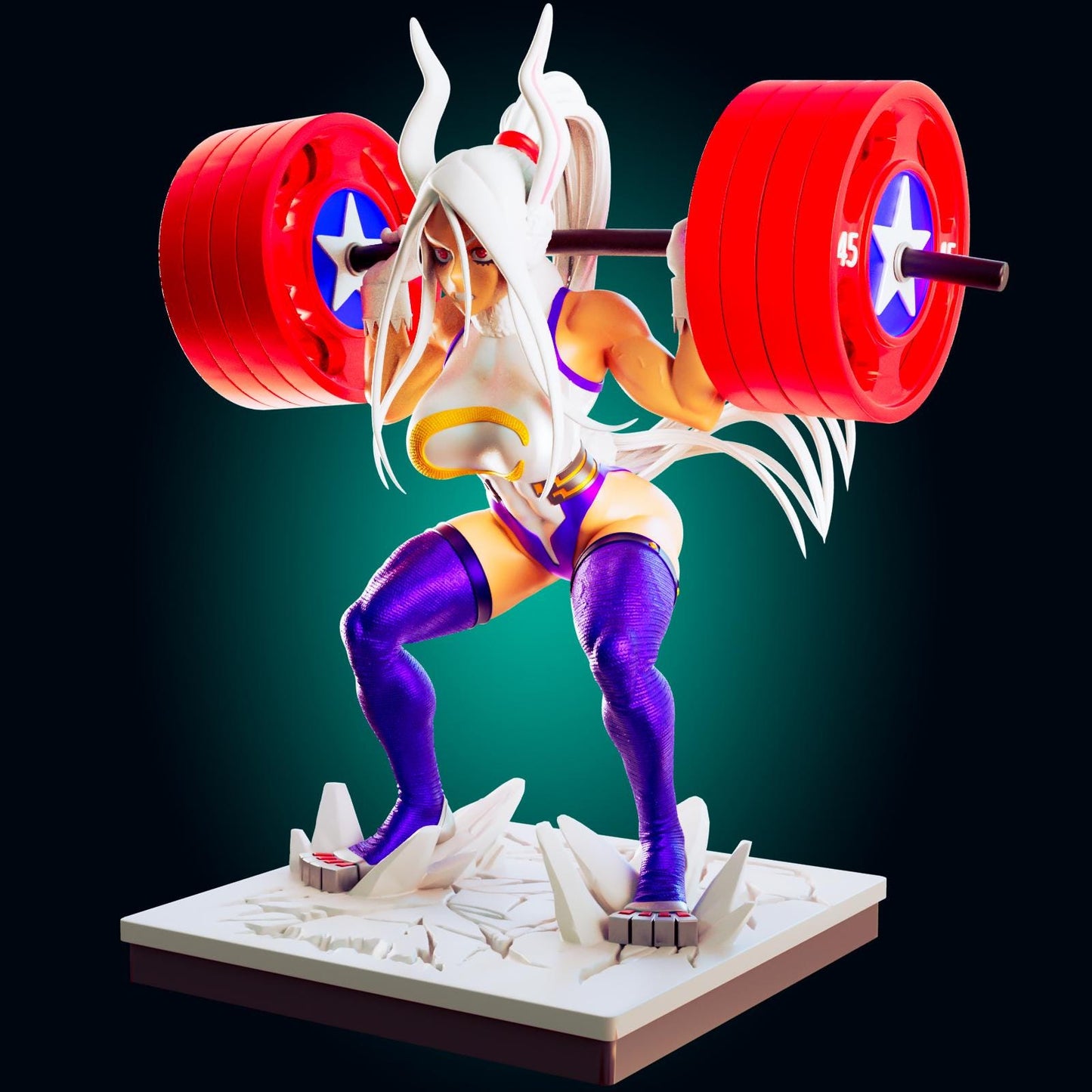 Bunny Fitness Girl Model Kit | 3D Resin Printed Figurine